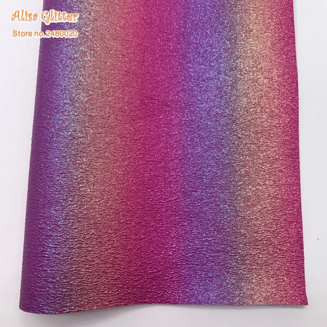 

1PCS A4 SIZE 21X29cm Alisa Glitter Cuero Sintetico Synthetic Leather Faux Leather Fabric Embossed Rainbow Snake for DIY K28C