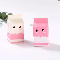 Новый Squishies медленно поднимающийся Jumbo игрушка PU пена розовый молочный ящик Squishy милый йогурт коробка Squeeze Анти Стресс стрейч игрушки для