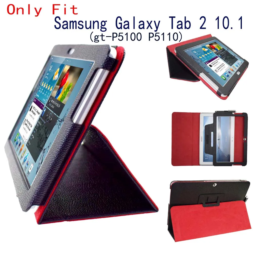  Tab 2 10.1 p5100 p5110 Case Flip Stand pu Leather Folio Cover Case for Samsung Galaxy Tab 2 10.1 Tablet GT-P5110 P5100 case 