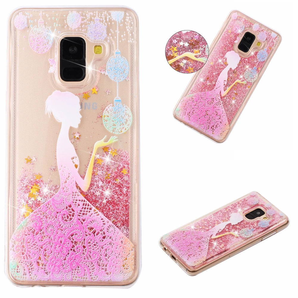 Мягкие жидкие динамические Чехлы для Samsung Galaxy A8 A5 2018 SM A530 A530F A530F/DS
