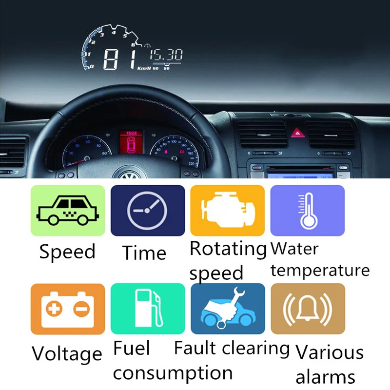 Автомобильная электроника спидометр проектор Hud на лобовое стекло GPS Спидометр HUD