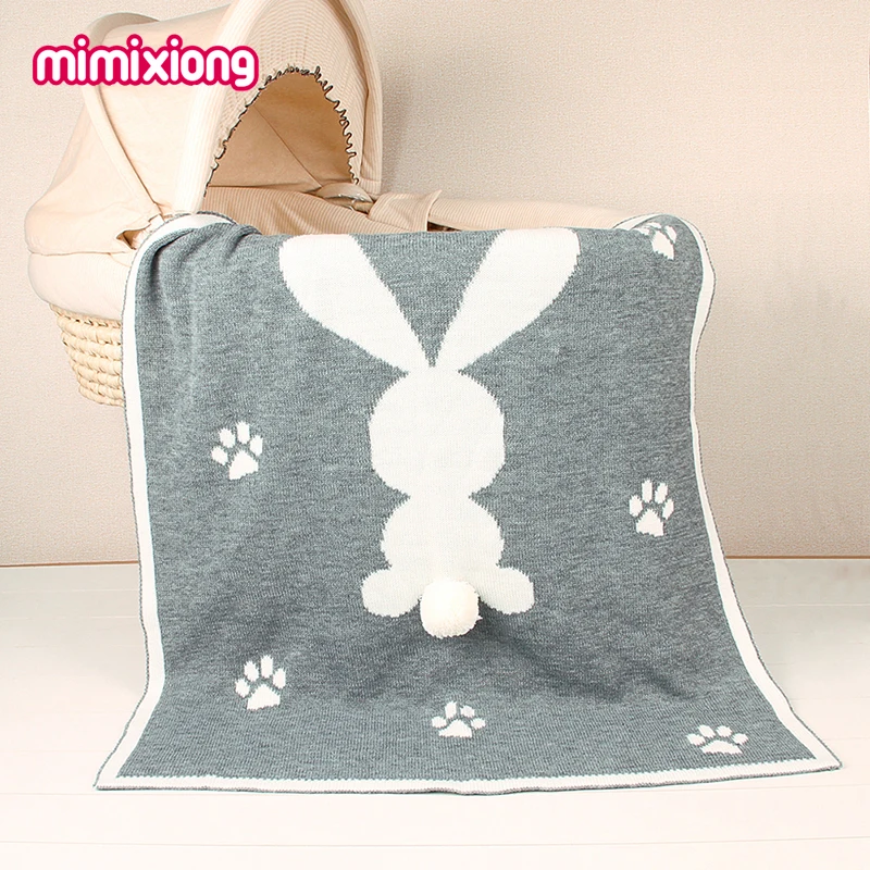 Baby Blanket Rabbit Mat Infant Autumn Winter Newborn Muslin Swaddling