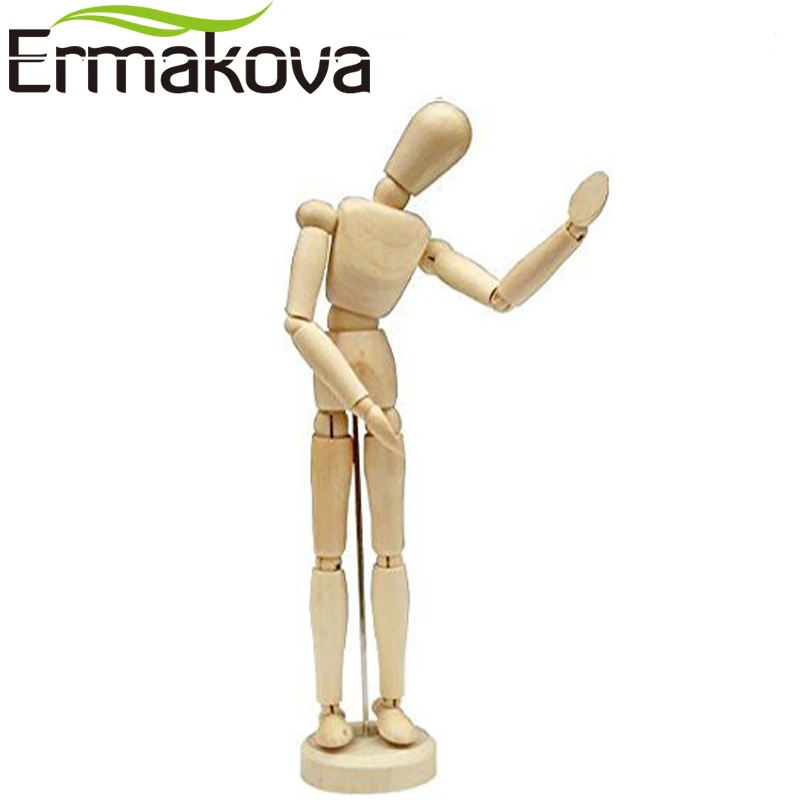 ERMAKOVA 5 дюймов высокий деревянный манекен человека подвижные конечности