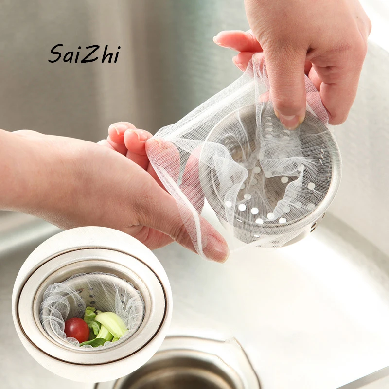 100pcs Disposable Kitchen Drain Sink Filter Anticlogging Residue Bags