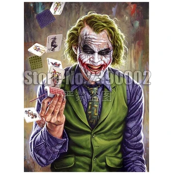 

5D Diy Diamond Painting Cross Stitch clown joker Home Decor Full square Rhinestones Diamond Mosaic Inlay Diamond Embroidery Art