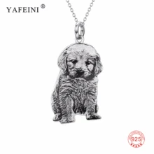 Women 925 Sterling Silver Customized Pet Dog Pendant Choker Necklace Personalized Animal Statement Necklaces For Pet Lovers Women 925 Sterling Silver Customized Pet Dog Pendant Choker Necklace Personalized Animal Statement Necklaces For Pet Lovers