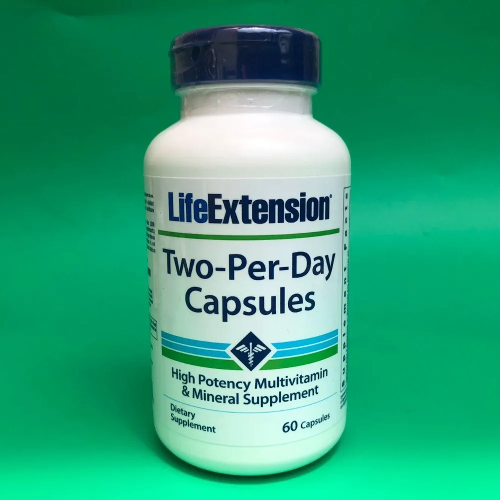 

Free shipping Two-per-day capsules high potency multivitamin & mineral supplement 60 pcs
