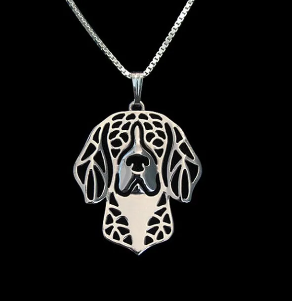 Ожерелье в виде собаки бигль, ожерелье ручной работы, резные полые подвески, ювелирные изделия из серебра/золотистого цвета, быстрая