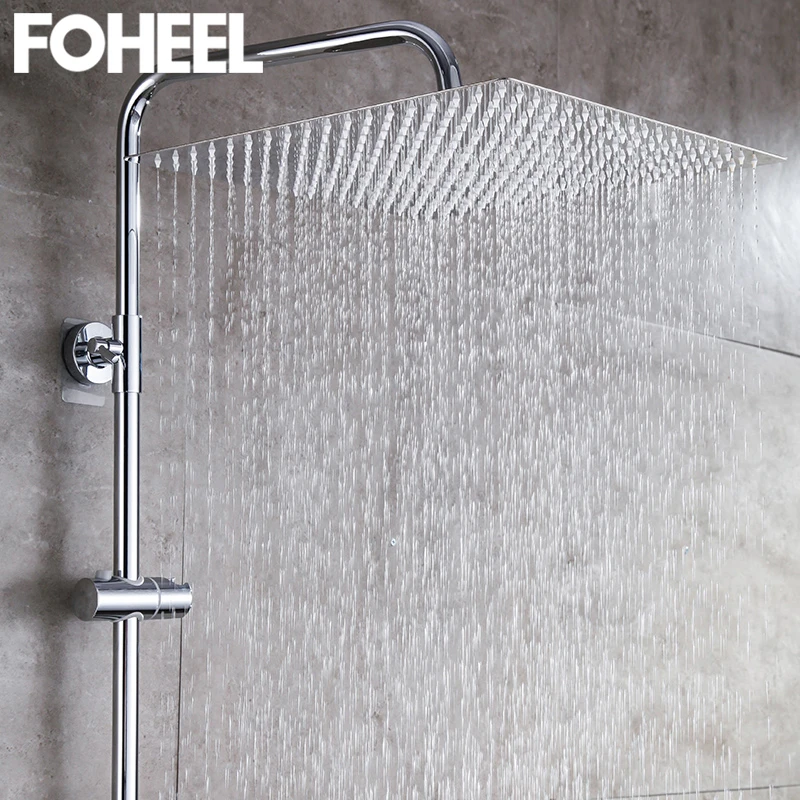 Square Chrome Ceiling Shower Heads 8/10/12/16 inch Rainfall Shower Head Round Square Chrome Ceiling Shower Heads 8/10/12/16 inch Rainfall Shower Head Round