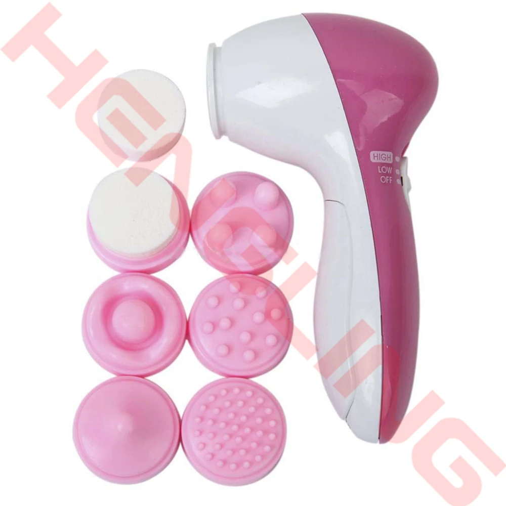 Multifunctional Deep Clean 6 in 1 Electric Facial Cleaner Skin Care Brush Massager Scrubber