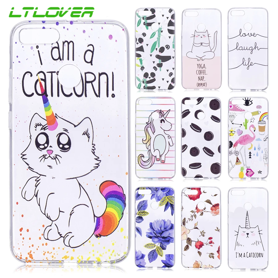 Capa For Xiaomi 5X Phone Bags Cover Soft TPU Cartoon Back Transparent Silicone Case Cases Fundas |