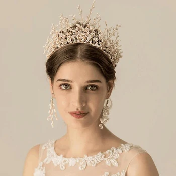 

TOPQUEEN HP193-W quality tiara and crown crystal wedding crown handmade wedding crown tiara cheap princess crowngirl tiara crown