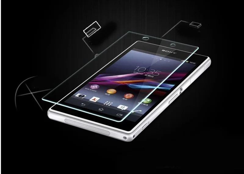 

With retail package Tempered Glass Screen Protector For SONY For Xperia Z L36H L36i Yuga C6603 C6002 Anti-Explosion Film