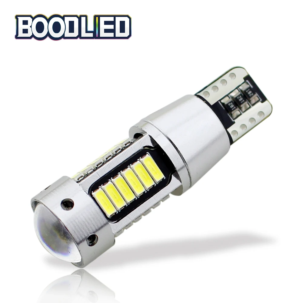 

1pc T10 W5W LED 4014 30 SMD Lens Bulb 194 168 Canbus No Error Car LED Light Clearance lights Dome Light White DC 12V LED Lamp