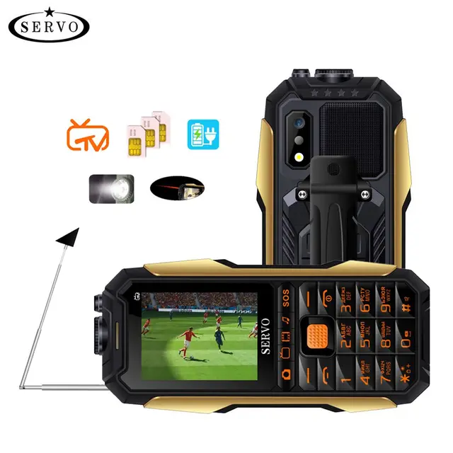 Cheap SERVO X7 Mobile Phone 3 SIM Cards 2.4" Antenna Analog TV Voice Changing Laser Flashlight Power Bank Russian keyboard Cell Phones Cheap SERVO X7 Mobile Phone 3 SIM Cards 2.4" Antenna Analog TV Voice Changing Laser Flashlight Power Bank Russian keyboard Cell Phones
