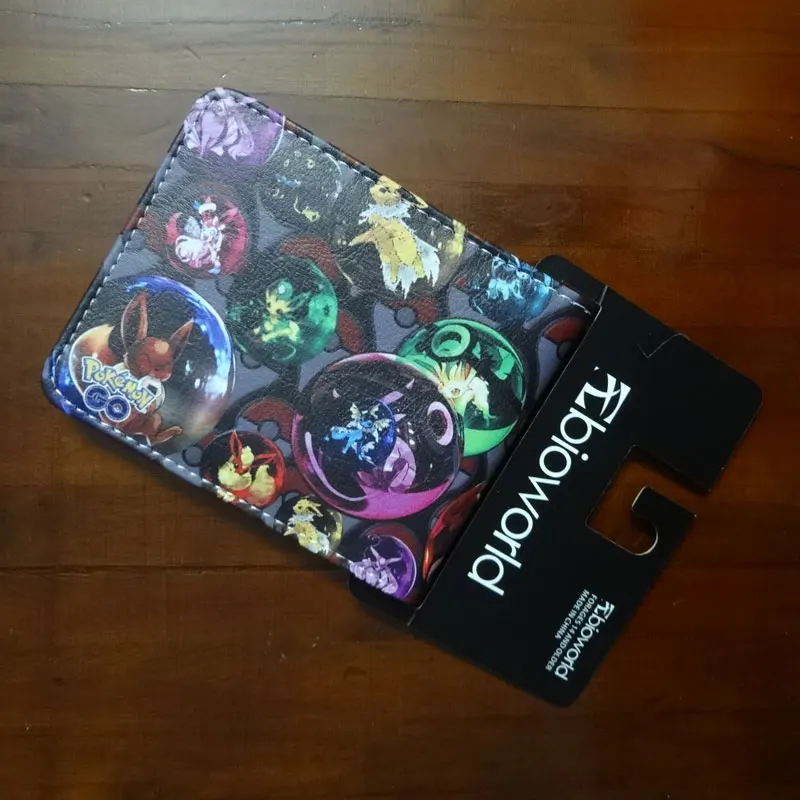 Аниме Пикачу Бумажник игры Pokemon кошелек подарок для мальчика девочки; дети мультфильм Pocket Monster мешок денег Для мужчин Для женщин кожа короткие кошельки