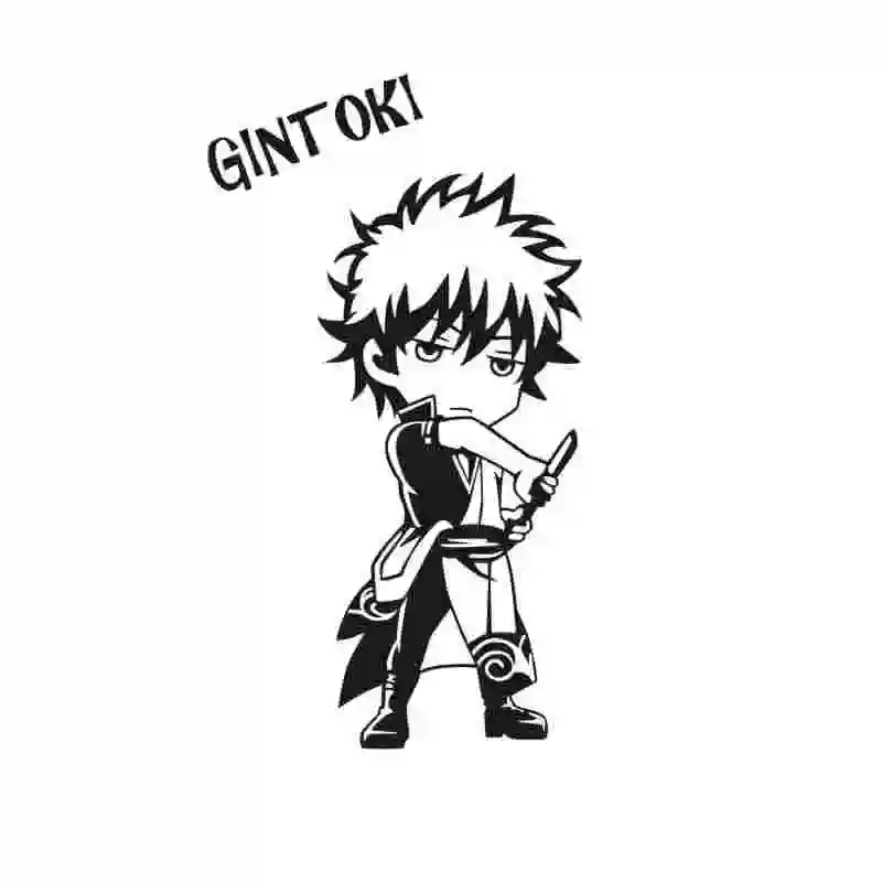 

Pegatina GINTAMA Gintoki Sticker Anime Cartoon Car Decal Sticker Vinyl Wall Stickers Decor Home Decoration