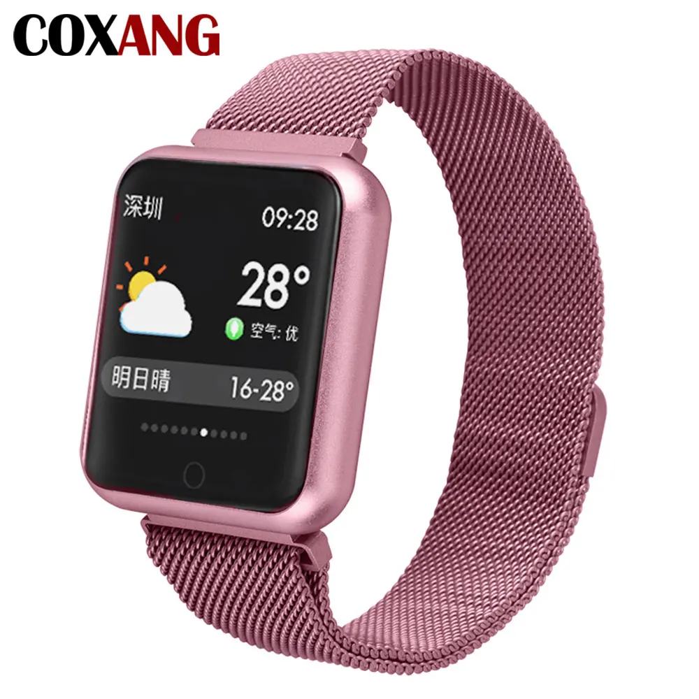 COXANG P68 Smart Watch For Women 1.3 inch IPS Color Screen ip68 Waterproof Pedometer Activity Smartwatches For Apple IOS Android