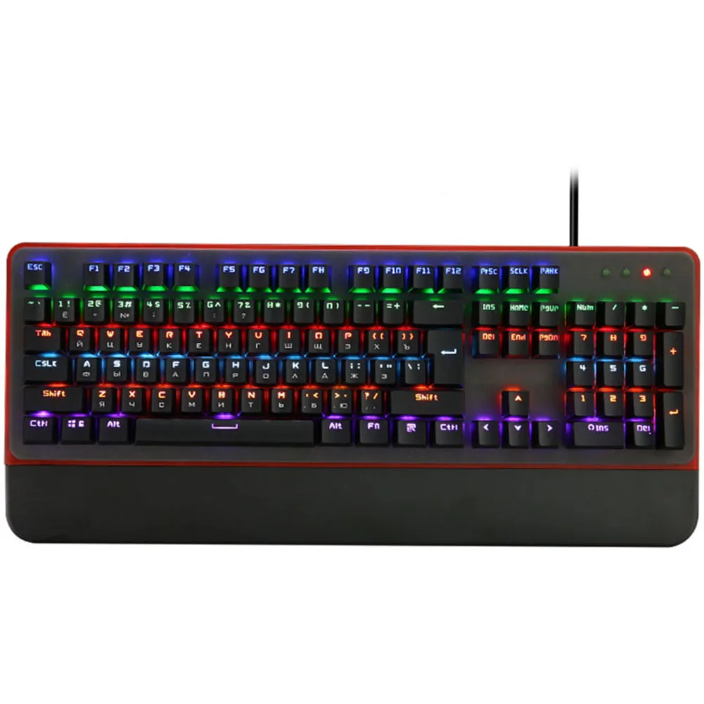 

Mechanical Gaming Keyboard 104 Key USB Metal Wired Waterproof Backlit For Computer XXM8