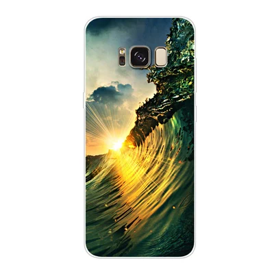Soft Silicone TPU For Samsung Galaxy S8+ G9550 S8 plus Case Cover cartoon Painted Phone Back Protective Case S8plus G9550 shell - Цвет: A11