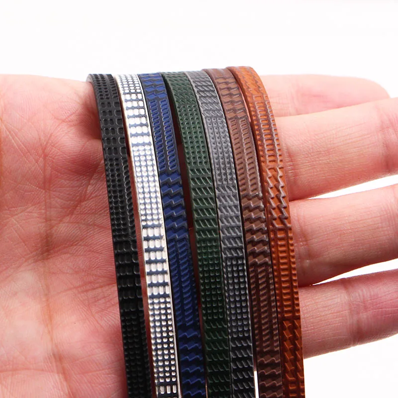 

5mm Flat PU Leather Cord/Cute Grid Pattern Leather Rope/Jewelry Findings Accessories/Fashion Jewelry Making/Bracelet Materials
