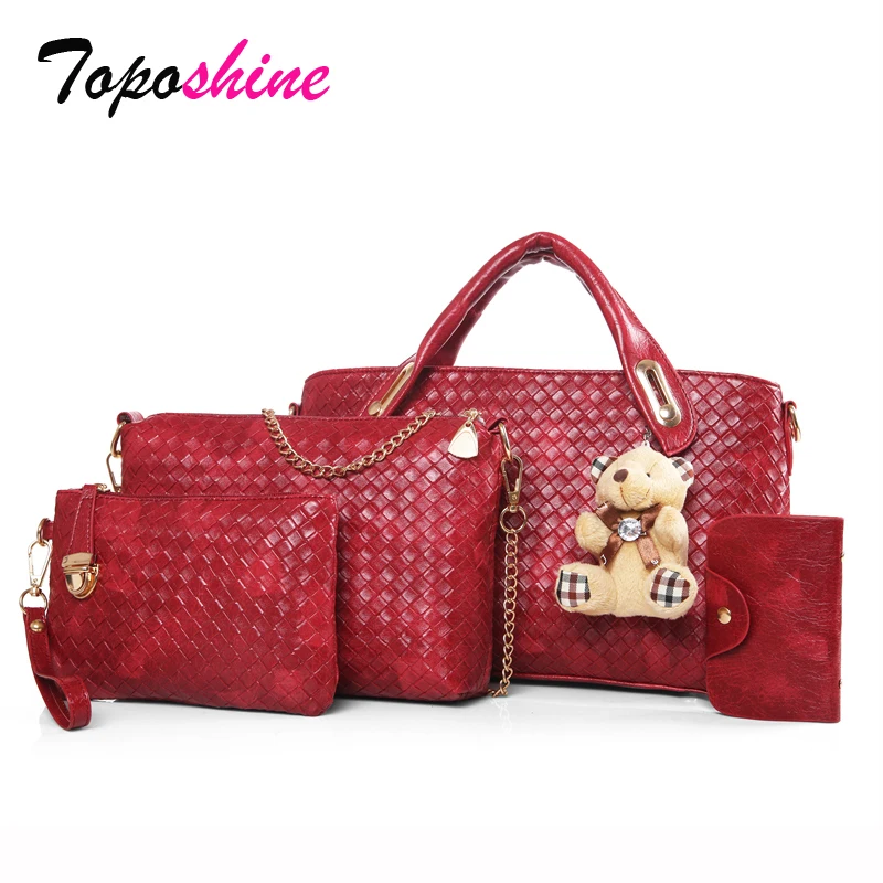 

Hot New European and American Fashion Temperament Braid Four Sets of Child Bag Casual Wild Hand Shoulder Messenger Bag