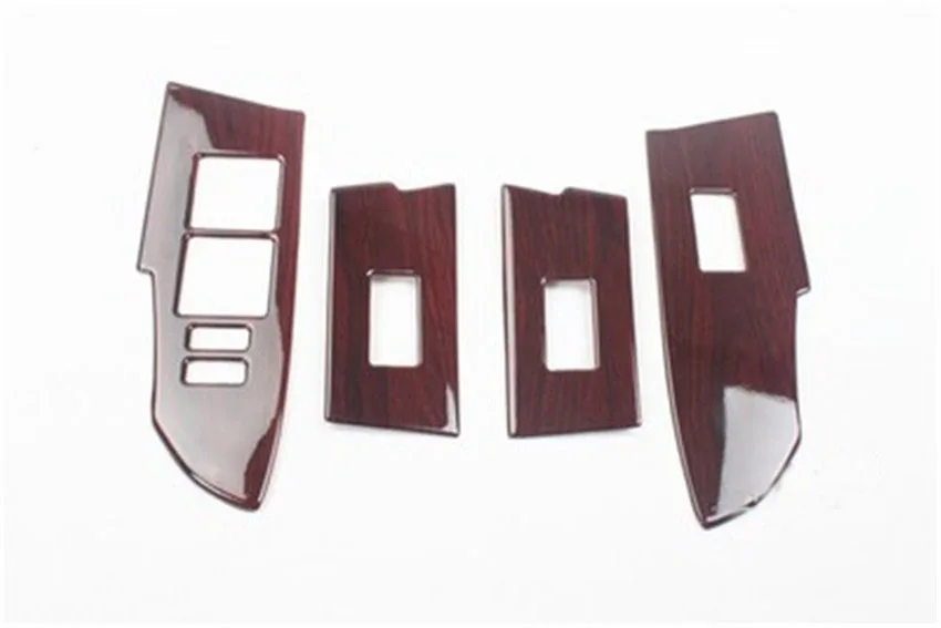 4 шт./лот ABS углеродное волокно зерно или деревянное зерно автомобиля окно Лифт панели украшения крышка для- Toyota corolla