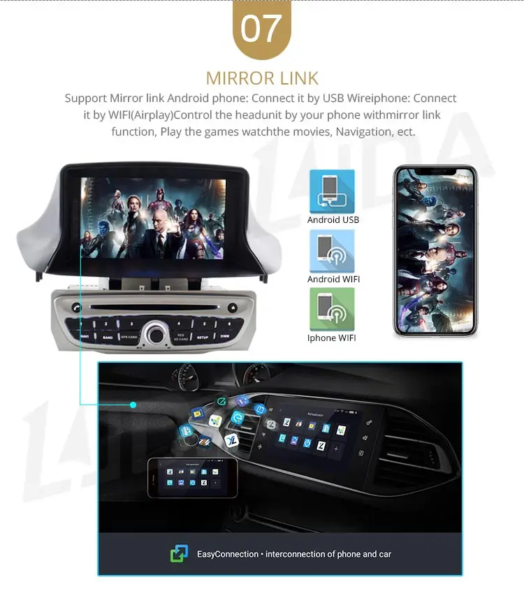 LJDA 7 дюймов 1 Din Android 10,0 автомобильный dvd-плеер для Megane 3 Fluence 2009- wifi gps радио мультимедиа Руль Стерео ips