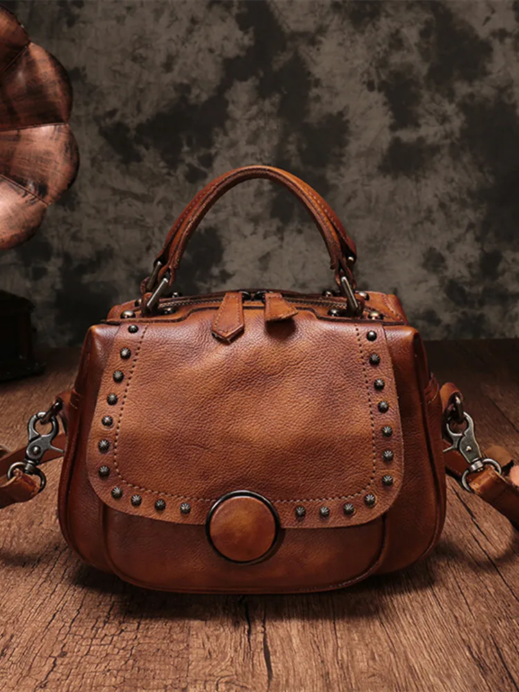 Cuir Brown micaizi Bandoulière En Main Nouveau Naturel gules Fourre Sac Des Mode Sacs violet Cuirs Style tout Véritable 2019 À Selle Femmes ZuPXki