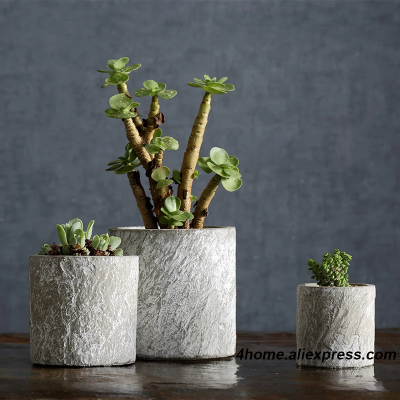 

Light/dark Grey Flower Pots Planters Home Decoration Flower Vase