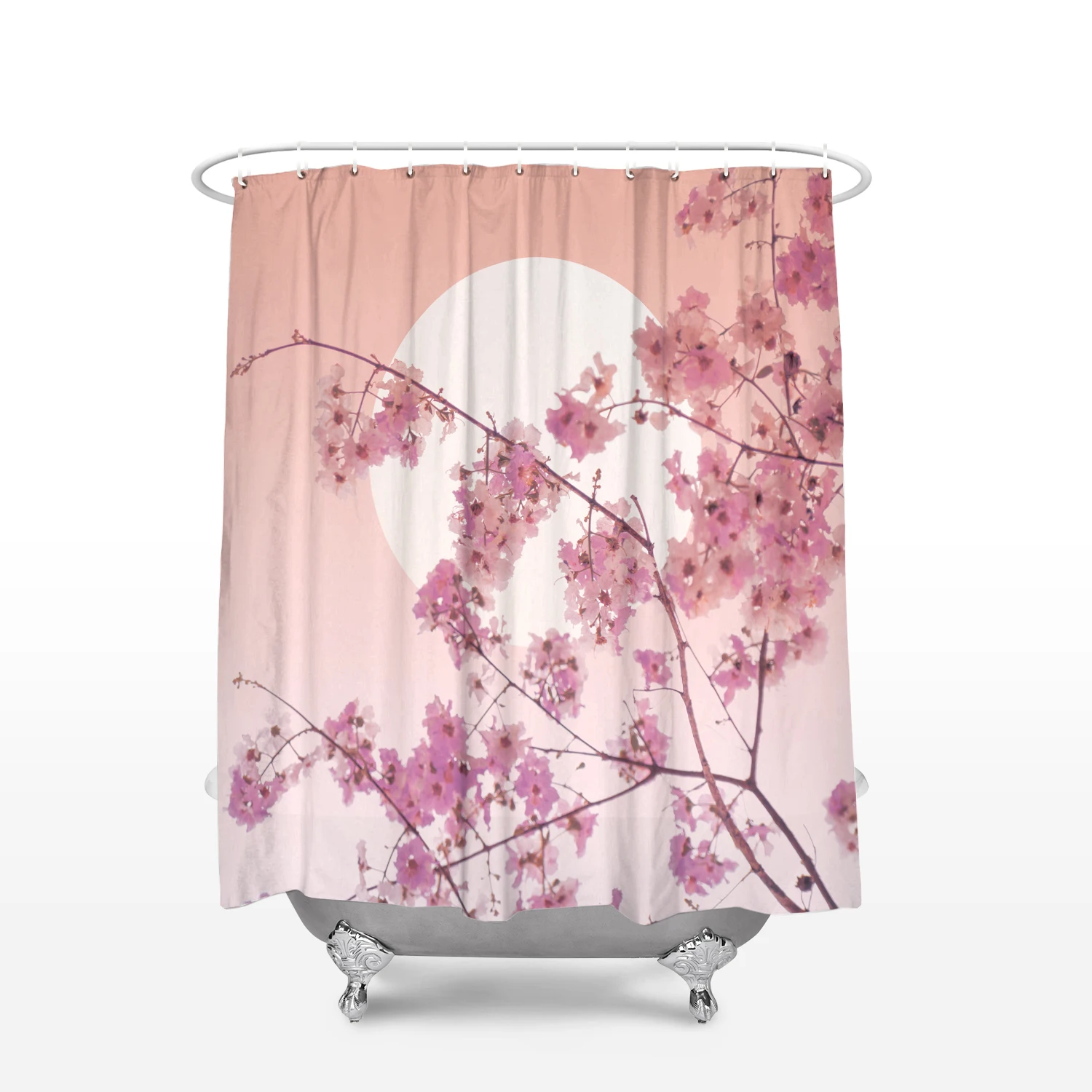 Japanese Style Shower Curtains Cherry Blossom Sakura Tree Branches