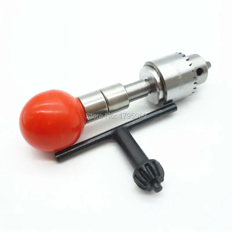Pin Vise Round Plastic Ball Handle Swivel Head Hand Twist Drill Clamping Range 0.3-4mm Micro Stainless steel Manual Drilling Tools (9)