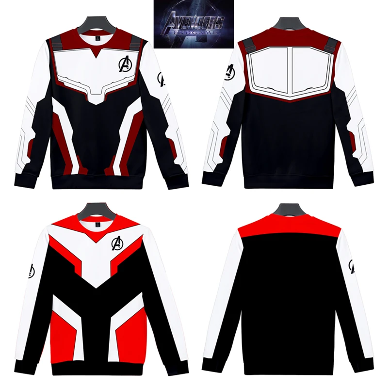 

The Avengers 4 Endgame Marvel Superhero Quantum Realm Cosplay Costumes Kids Adult Long T-shirt Tee Sportswear Sweatshirt Tops