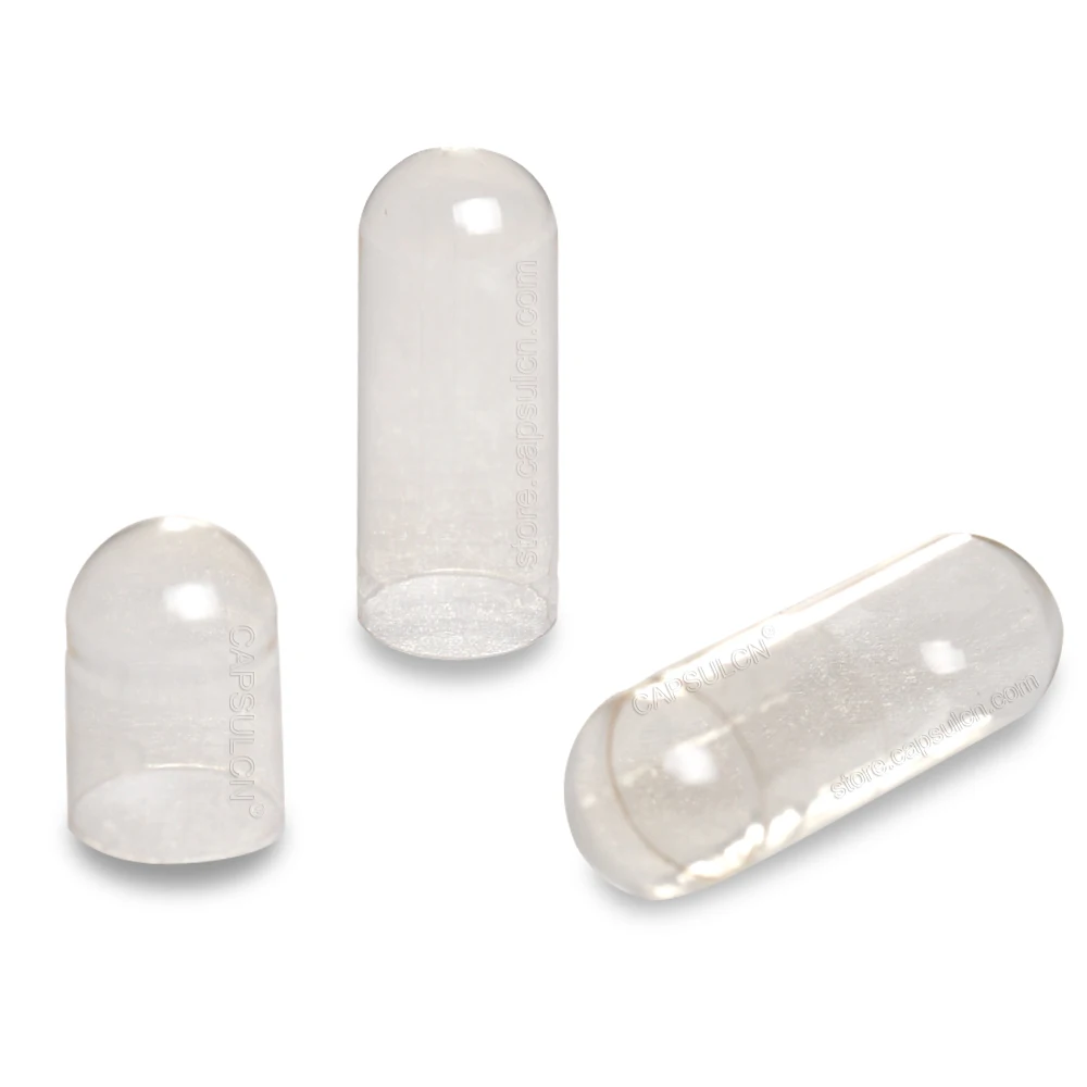 free shipping 5000 pieces carton size 2 empty clear separated empty gelatin capsules size 5