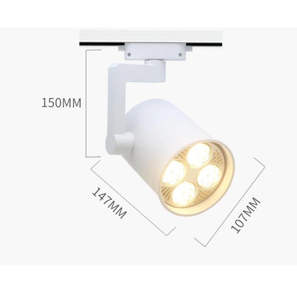 2 шт. светодиодный Трековый светильник 35 Вт 40 Вт 220 V E27 PAR30 светодиодный направляющая для трековой лампы локальное освещение для Костюмы для Витрины Магазина зал