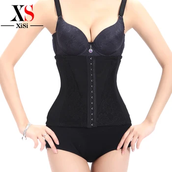 

3 HOOK BLACK lace underwear for women slips Shapewear waist trainer SEXY BODY shapers Bind belt Slimming stainless steel corset