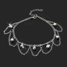 Summer Sexy Simple Anklet Bracelet Foot Chain Women Jewelry Free Shipping New Charm Silver anklet bracelet