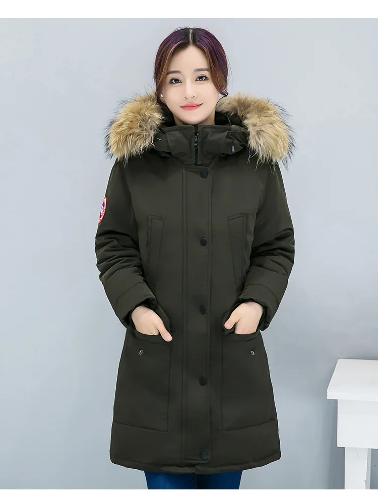 New winter cotton jacket female hooded women's long big yards thickening parkas manufacturer wholesale HS7373