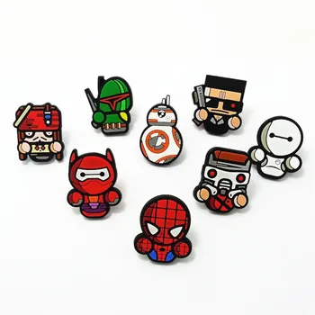 

100Pcs Anime The Avengers Pirate Star War Baymax PVC Soft Accessories Flatback DIY Gadgets Novelty Gift Kids Boys Gift
