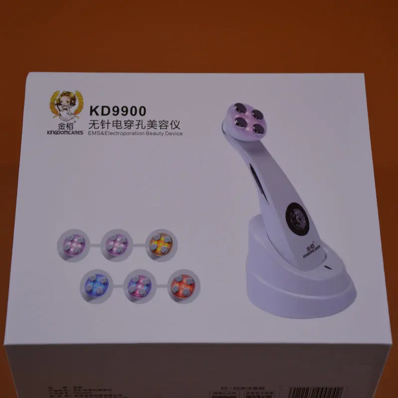 Colorfull Eletroporação Mesotherapy Massager rf Rugas Remoção Instrumento Eletrônica Nenhuma Agulha Máquina Ems 10 Clareamento dos dentes