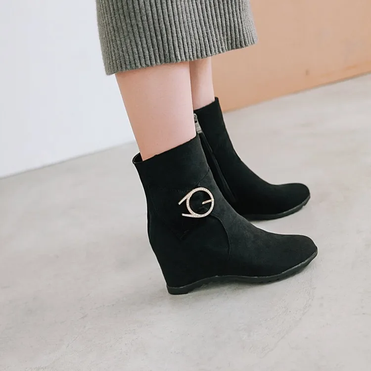 

Big Size 9 10 11 12 boots women shoes ankle boots for women ladies boots Hydraulic drill elastic boot with increased inside