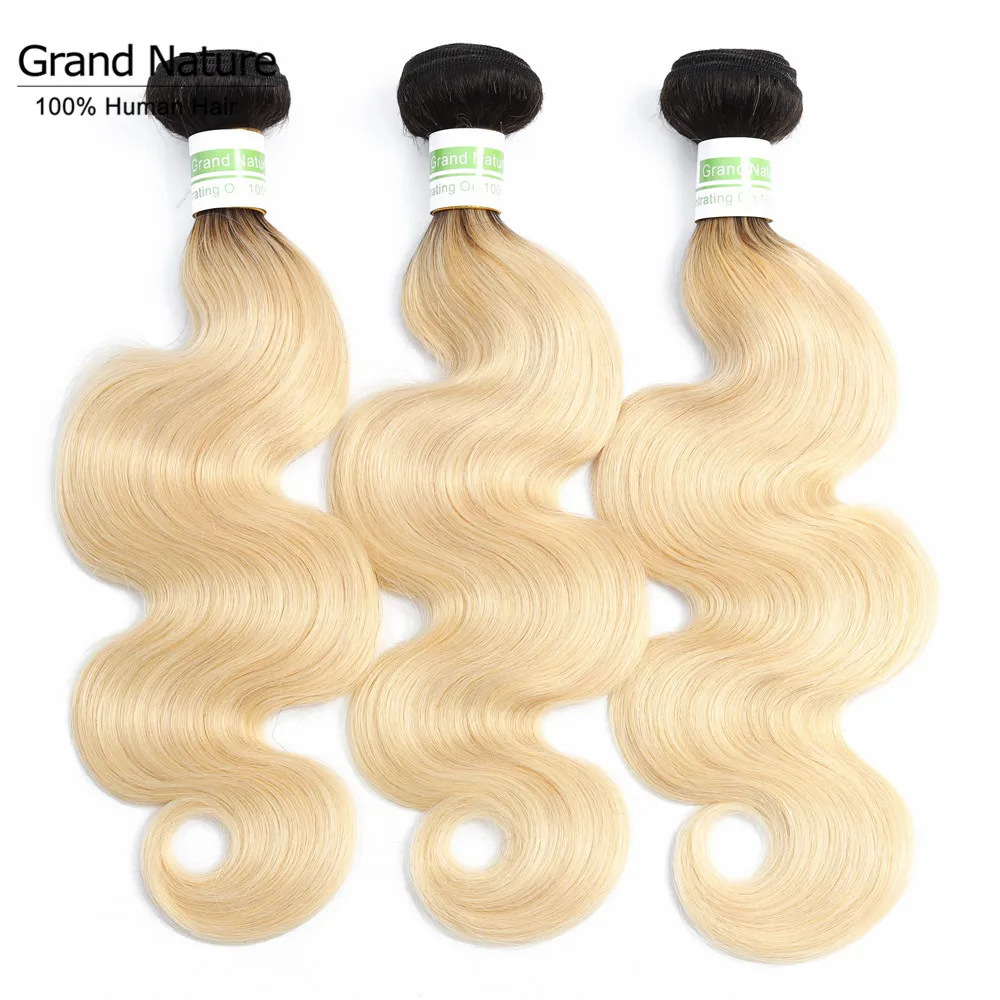 1b/613 черные/светлые объемные волнистые волосы пряди омбер перуанские Remy человеческие волосы для наращивания 1 пряди 8-28 дюймов можно купить 3 или 4 шт