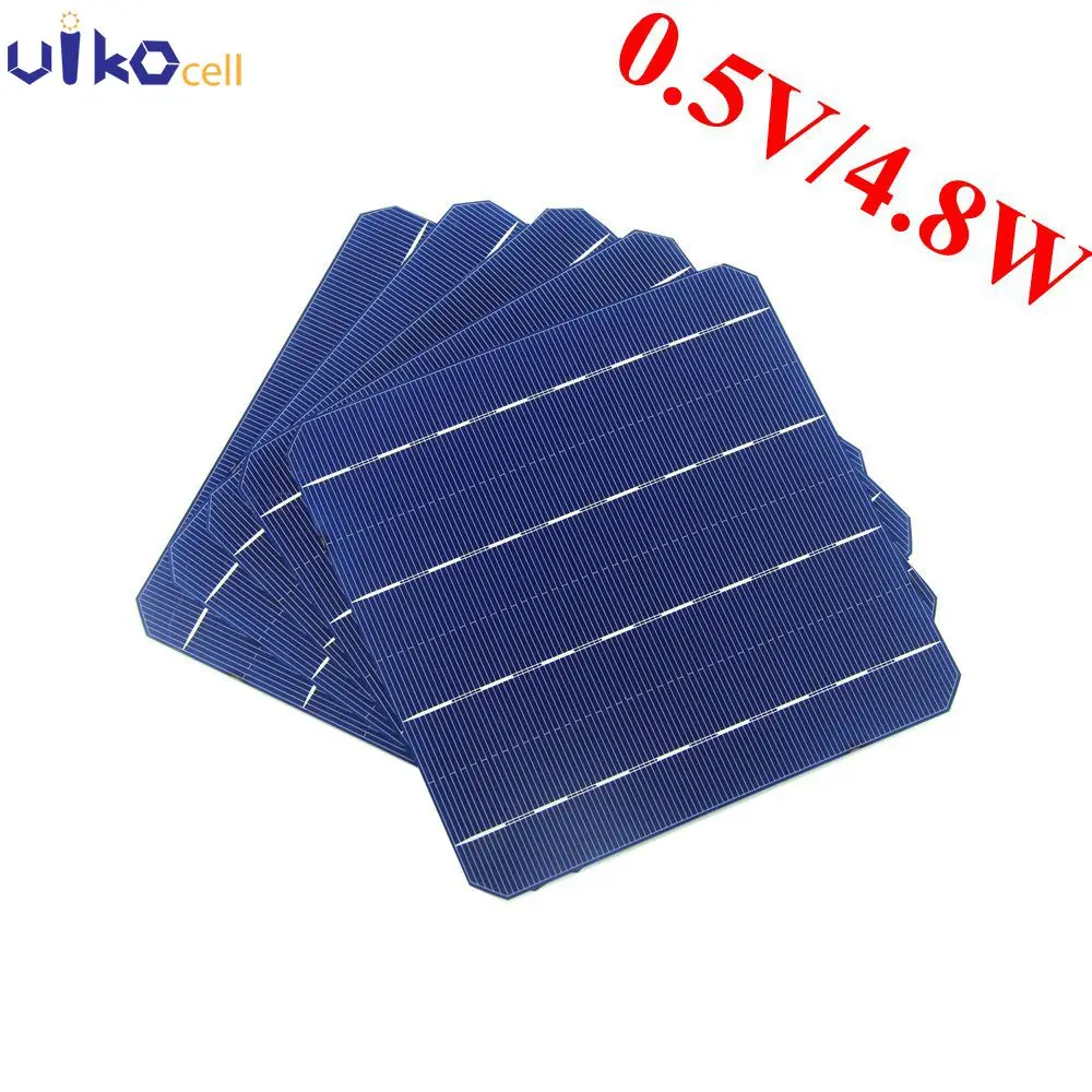 

100Pcs 5W 156 x 156MM Monocrystalline Solar Panel Solar Cells 6x6 For Photovoltaic Home Solar System