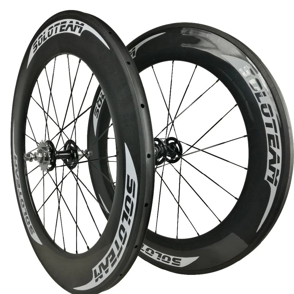 Excellent Track Fixed hubs 30mm 38mm 45mm 50mm 60mm 88mm carbon wheels 700c carbon bicycle wheels soloteam road bike carbon wheelset 0