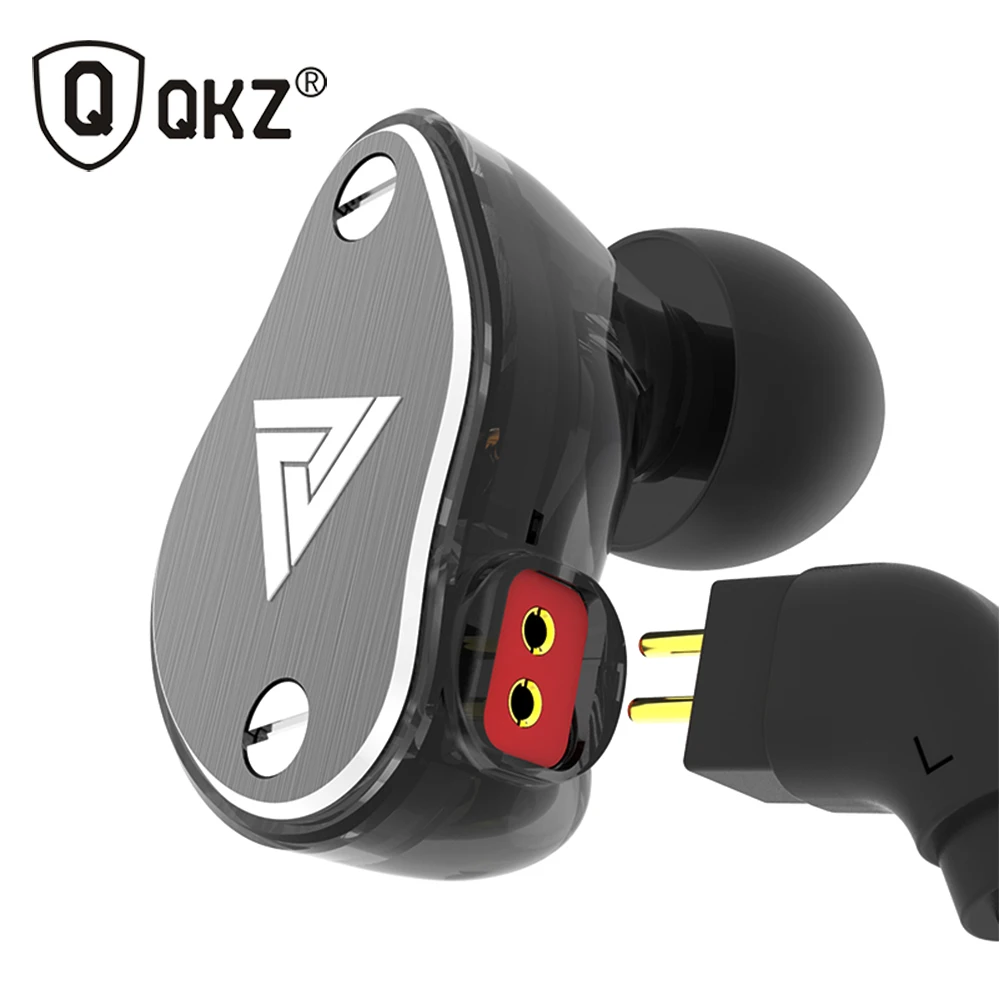 Новинка QKZ VK6 4DD наушники вкладыши HIFI DJ Monito спортивные наушники для бега гибридная гарнитура бас наушники с микрофоном замененный кабель