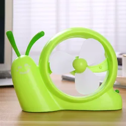 

Green Snail Fan Large Wind Mini Portable USB Battery Dual as a Gift for Kids