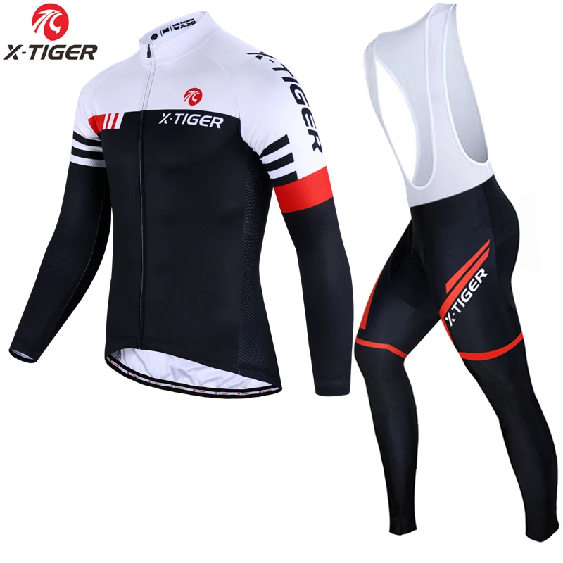 

X-Tiger Winter Thermal Fleece Cycling Jersey Set Cycling Clothing Super Warm Mountain Bike Wear Racing Bicycle Clothing Set