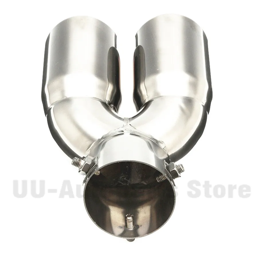 Stainless Dual Chrome Car Exhaust Pipe Muffler Tip Tail 76mm 3" Universal High Quality Gain More Horse Power Noticeable Tone