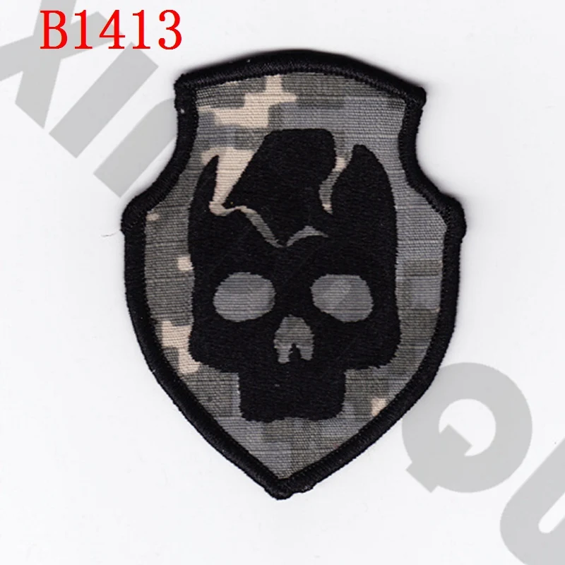 Вышивка патч Сталкер череп Боевая тактика Военная - Цвет: B1413 ACU