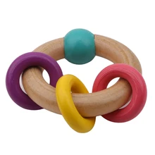 1 шт. Детское Зубное кольцо WoodenTeether подарок для ребенка грызунок безопасности Детские Природный молярная палка Прорезыватель-игрушка